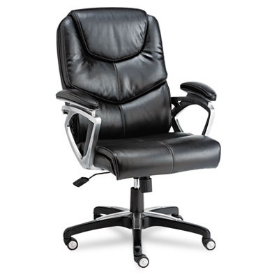 Franco high back swivel/tilt leather chair black/chrome