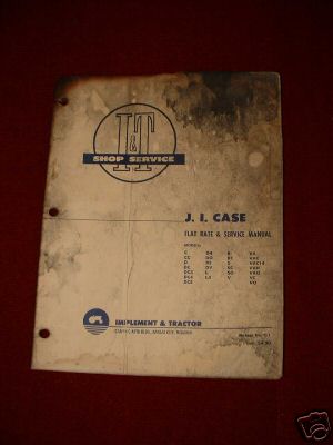 J.i. case tractor it manual shop service - rc & vac +