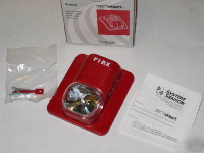 New spectralert fire red wall strobe 30CD 24V S2430 - -