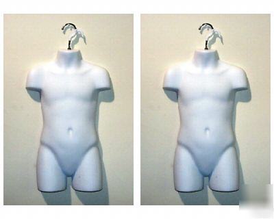 New two (2) child / infant mannequin dress form * wht*