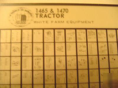 Oliver 1465 & 1470 tractor parts catalog micro fiche 