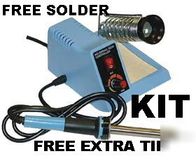 Soldering iron station 50W 58W free xtra tip+solder kit