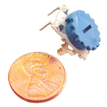 Thumbwheel potentiometer ~ 2.5K single turn pot (20)