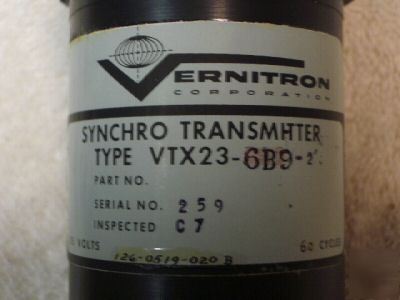 Vernitron synchro transmitter VTX23 6B9 2 115 volts