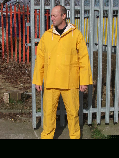 Waterproof rain jacket & trousers - rainsuit -large
