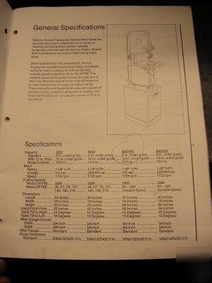 Wilton 8201VS 220V band saw for steel