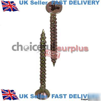 Yellow zinc plated speedwax screws 3.5MM x 38MM x 20