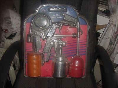 5 pc. paint spray kit with hose & pressure gauge