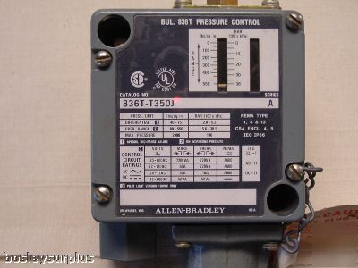 Allen bradley 836T-T350J pressure control now reduced