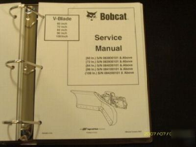 Bobcat v blade attachment service manual