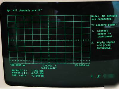 Hp 8990A peak power analyzer w/ 2 sensors .05-18 ghz