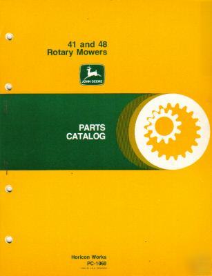 John deere 41 & 48 rotory mowers parts catalog