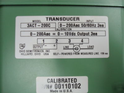 Ohio semitronics 3ACT-200C transducer