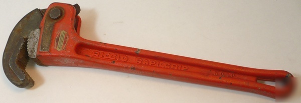 Ridgid rapidgrip pipe wrench, heavy-duty 14 in.