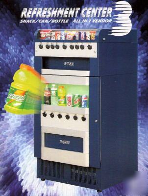 Snack and soda combo vending machine snack cans bottles