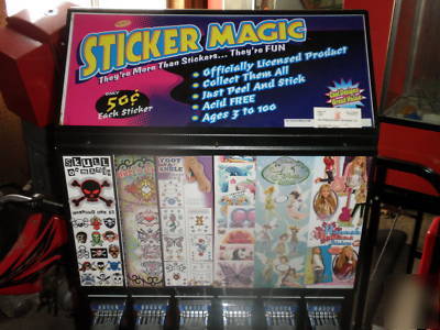 Sticker magic vending machine 6 slot tattoo s stickers