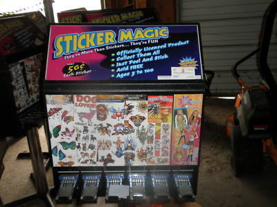 Sticker magic vending machine 6 slot tattoo's stickers