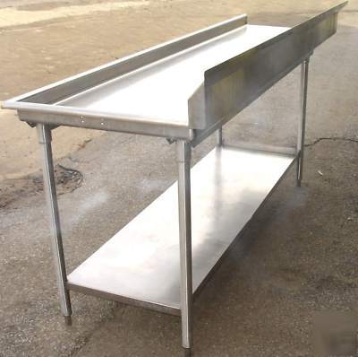 Used 8 ft right side dishwasher table clean stainless