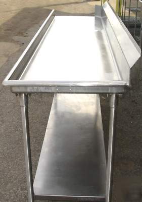 Used 8 ft right side dishwasher table clean stainless