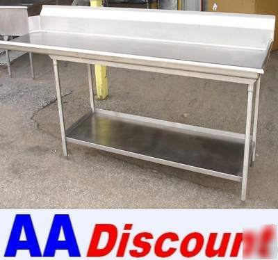 Used 8 ft right side dishwasher table clean stainless