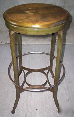 Vtg. metal industrial, machine age uhl draftinlg stool