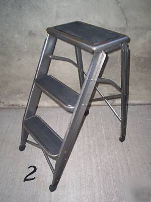 Vtg. metal industrial, machine age uhl draftinlg stool