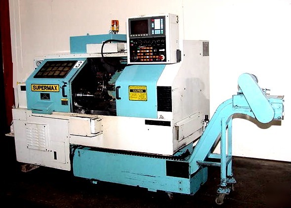 1994 supermax tc-2 cnc lathe w/fanuc 0T control