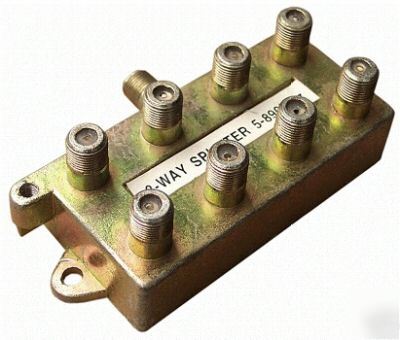 8 way coaxial coax video splitter, 900 mhz