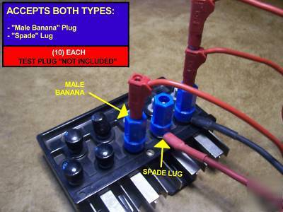 10 - banana plugs for westinghouse/abb relay test plugs