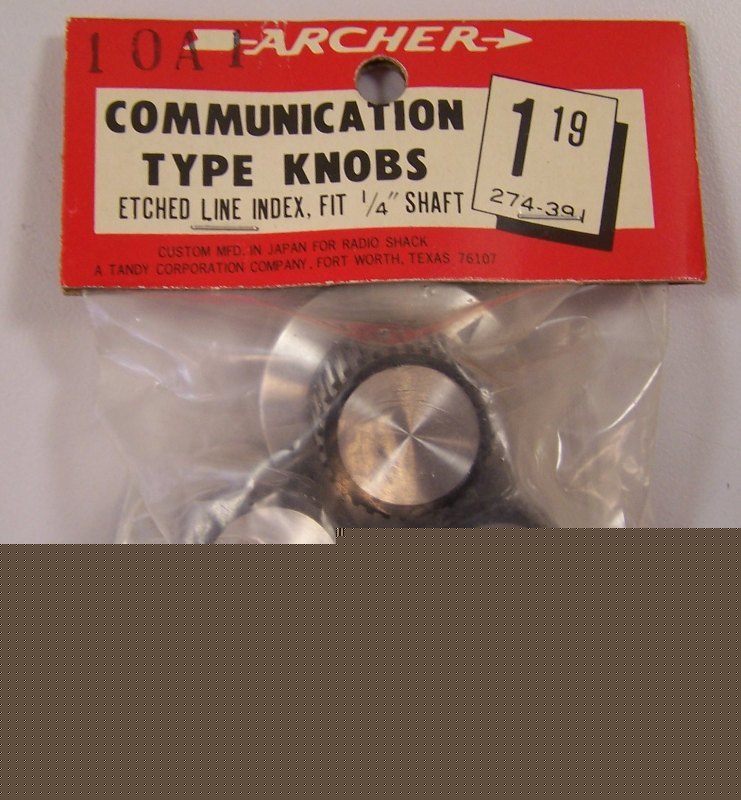 3 archer communication type knobs #10A1 1/4