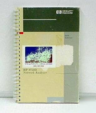 Agilent hp 8753D network analyzer quick reference