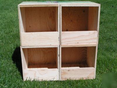 Bantam chicken valley quail dove pigeon nest box (4 pk)