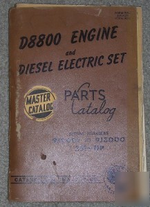 Caterpillar D8800 engine parts catalog/manual