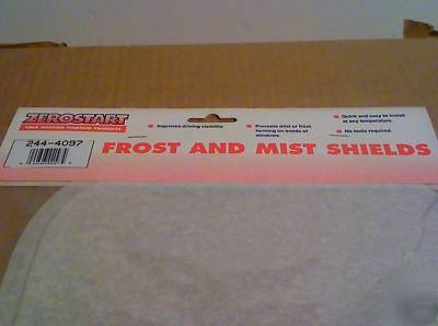 Frost and mist shield window cling zerostart lot of 15