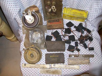 Lincoln welder brushes, rheostats,brush holder parts ec