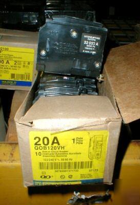 New square d qob 120VH 22K aic bolt on breaker