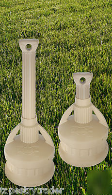 2 portable outdoor cigar and cigarette ashtrays beige