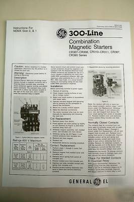 Ge CR308 size 1 combination magnetic motor starter