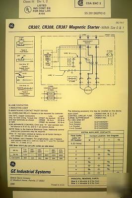 Ge CR308 size 1 combination magnetic motor starter