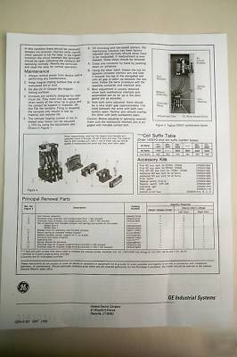 Ge CR308 size 1 combination magnetic motor starter