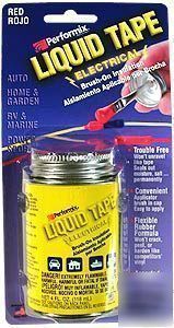 Performix LET14Z01 red liquid elec tape brush on 4 oz