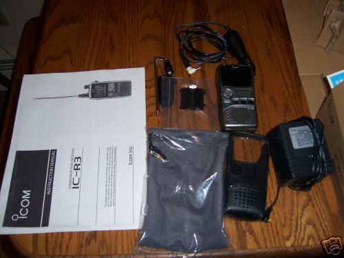 Used icom ic-R3 unblocked 0.495-2450 mhz ICR3 ic R3