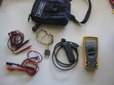 Fluke 179 digital meter with temp & spark plug probes