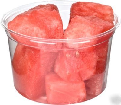 16 oz compostable plastic round deli container case 500