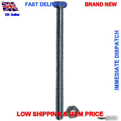 New slotted pan head nuts & bolts 6MMX75MM