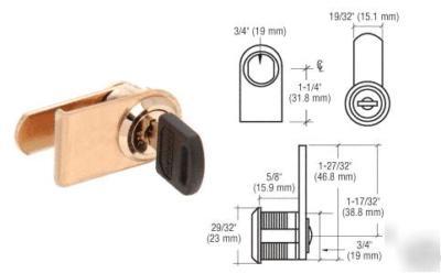 Rh brass handed swinging glass door lock keyed alike 