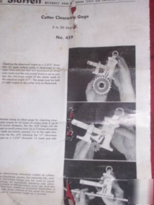 Starrett cutter clearance gage