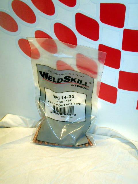 Tweco weldskill ws 14-35 .035 mig cntc tips pkg/25 