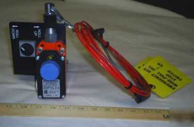 Up / down switch with schmearsal pull-wire emerg stop