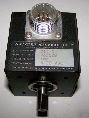 accu-coder incremental shaft encoder model 711-2